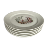 6 assiettes en porcelaine fine