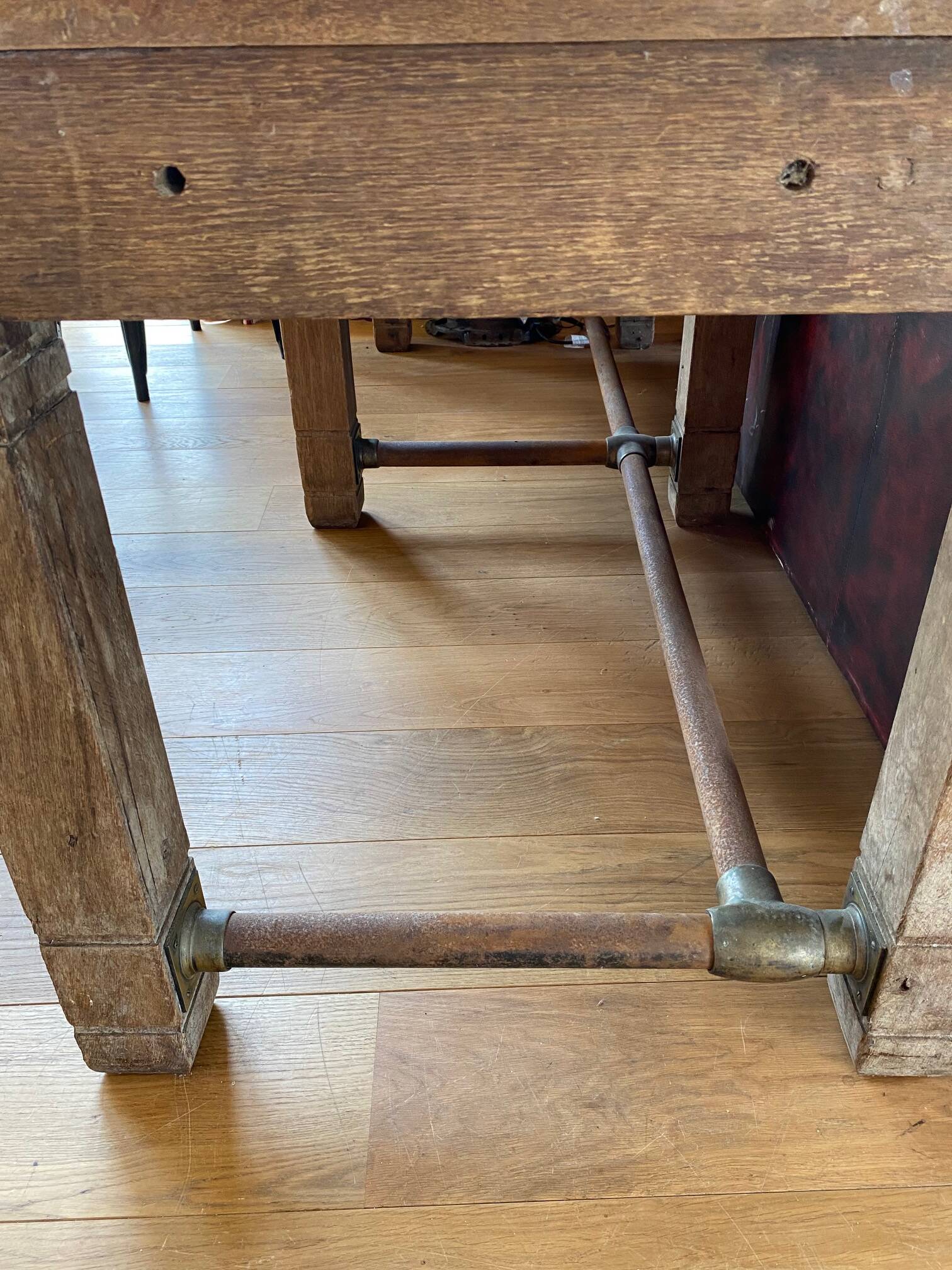 Old french bank table early 20th century trade furniture table