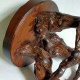 Tripod stool Art-popular vines, solid wood top