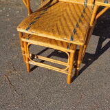 Chaise longue en osier
