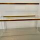 80s Plexiglas and brass magazine rack