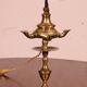 lampe à huile en bronze- 18° siècle - Espagne monté en lampe avec son abat-