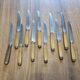 11 couteaux corne & argent de 1940