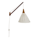 Danish Adjustable Oak Wall Lamp by Uno and Östen Kristiansson