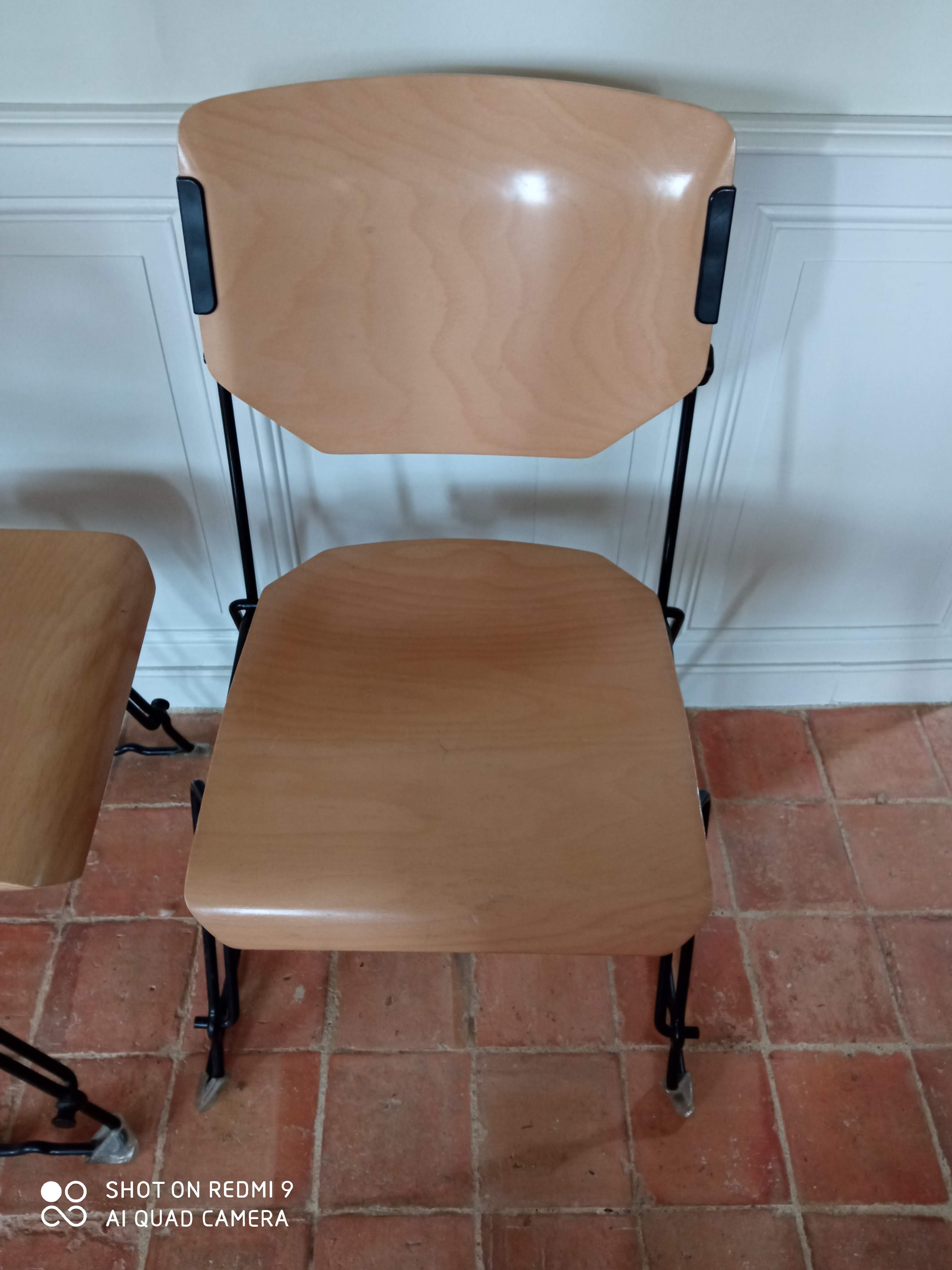 Paire de chaises vintage Stoll Giroflex par Albert stoll