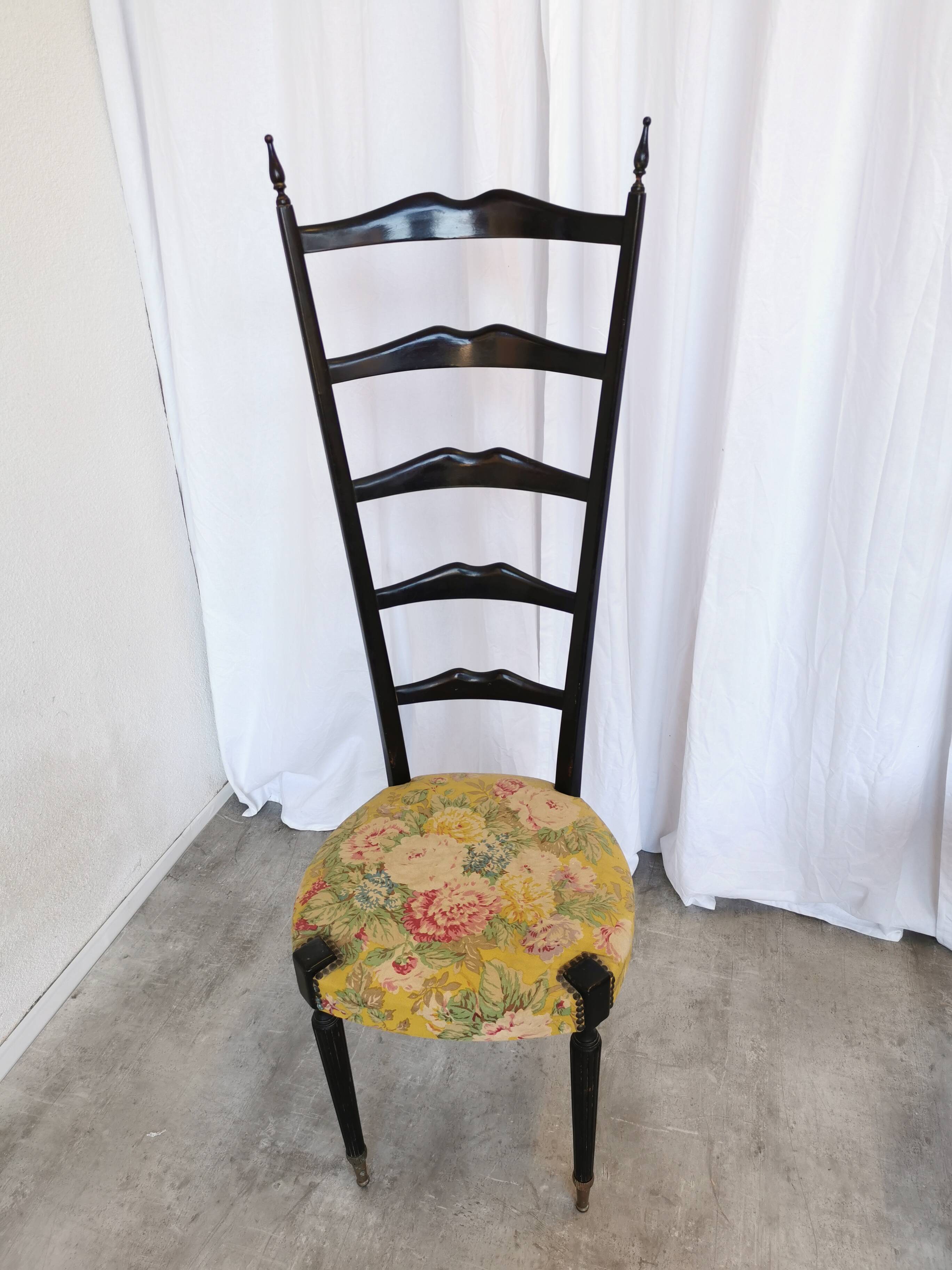 Vintage Paolo Buffa Chiavari Chairs: Mid-Century Modern Ladder Back Dining