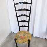 Vintage Paolo Buffa Chiavari Chairs: Mid-Century Modern Ladder Back Dining