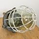 Grey cast iron industrial cage pendant light, 1970s