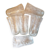 Set of 6 engraved water glasses