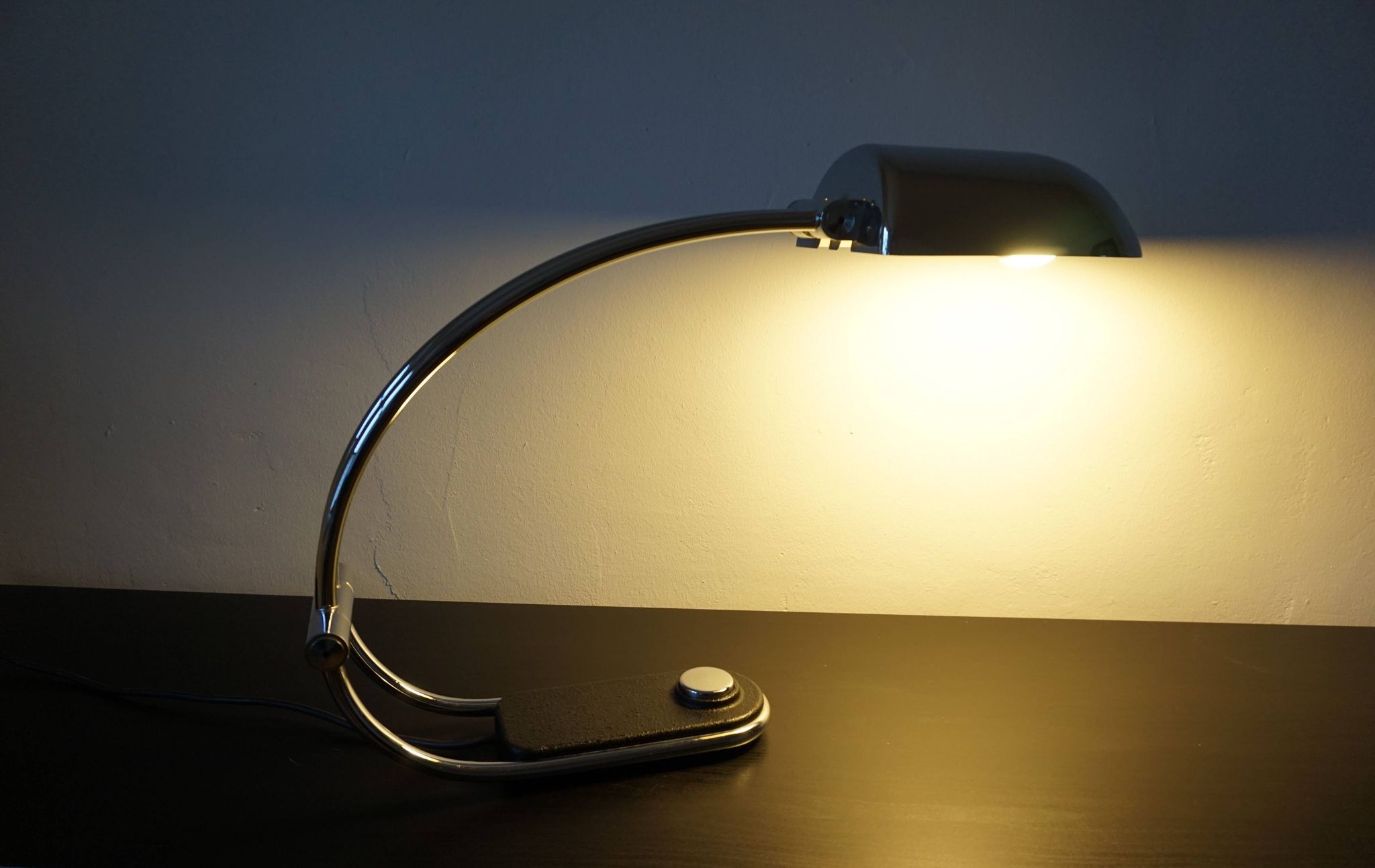 Hillebrand chrome table lamp by Egon Hillebrand