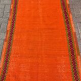 4x6 orange kilim rug, rug for kitchen, Anatolian rug, Kelim carpet