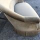 Vintage toad sofa in light taupe velvet