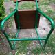 Green lacquered metal children's school chair circa 1950