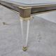 Vintage lucite and brass side tables, 1980s