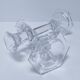 pair of hexagonal crystal candle holders