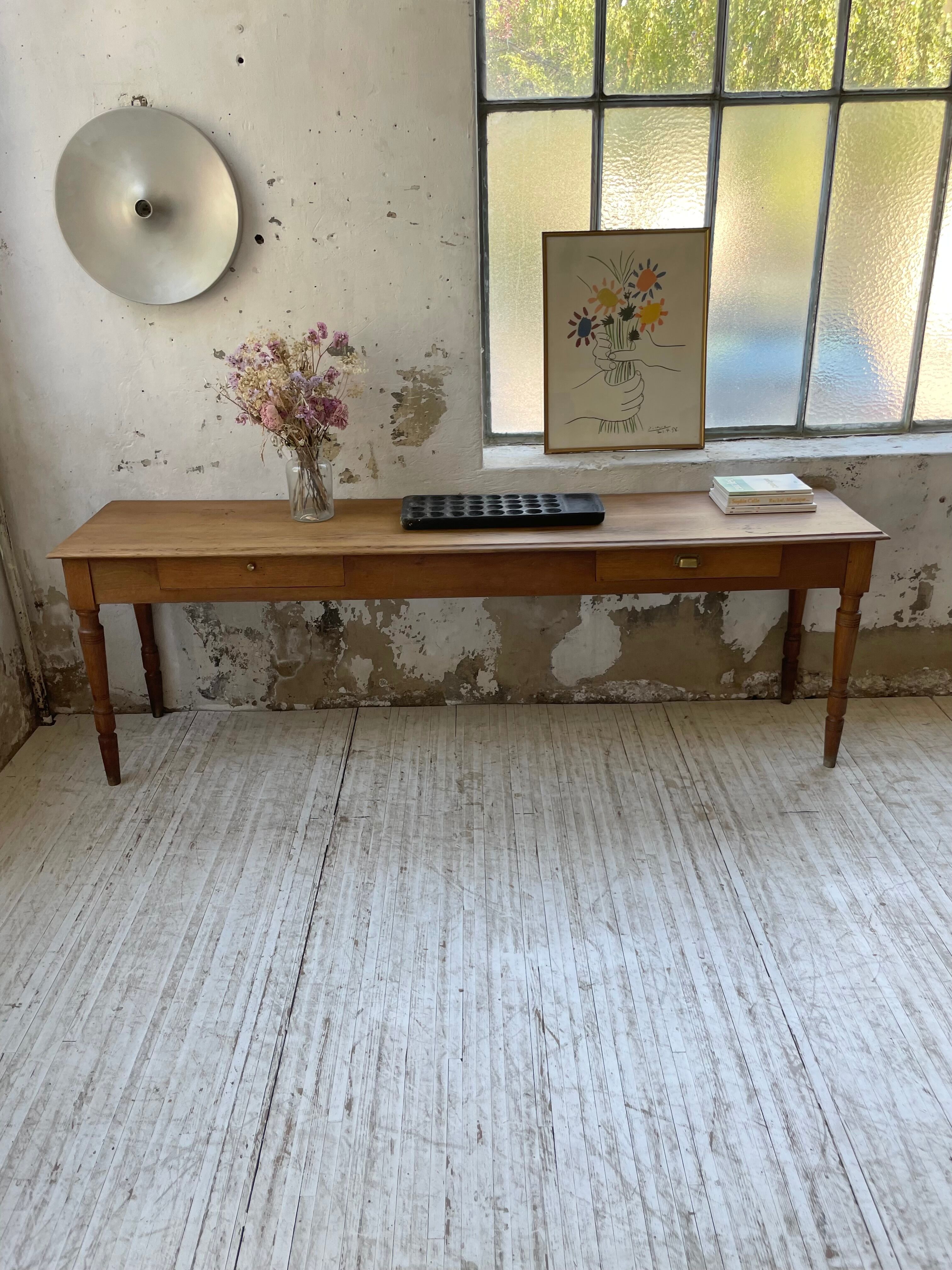 Oak table console