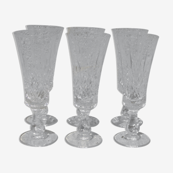 Crystal champagne flutes