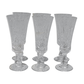 Crystal champagne flutes