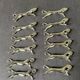 Vintage silver metal horse knife holder