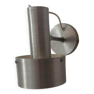 Vintage adjustable wall light, brushed aluminum, France 1970