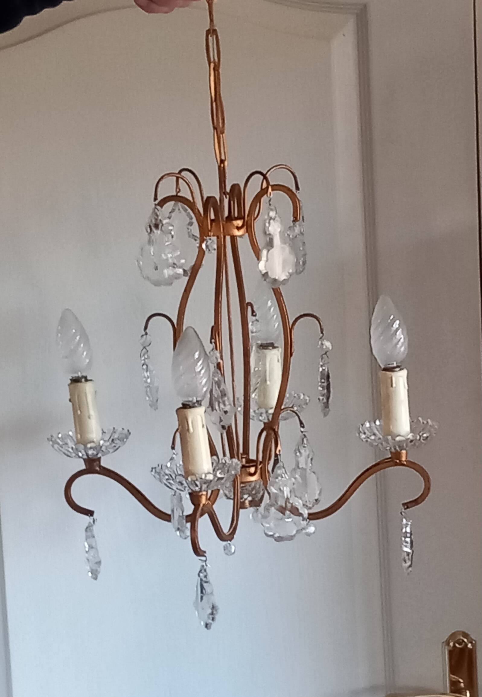 Antique chandelier with tassels