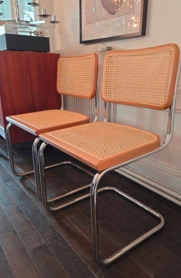 Chaise Cesca b32 Hêtre Clair - Marcel Breuer-Estampillée (12 dispos)
