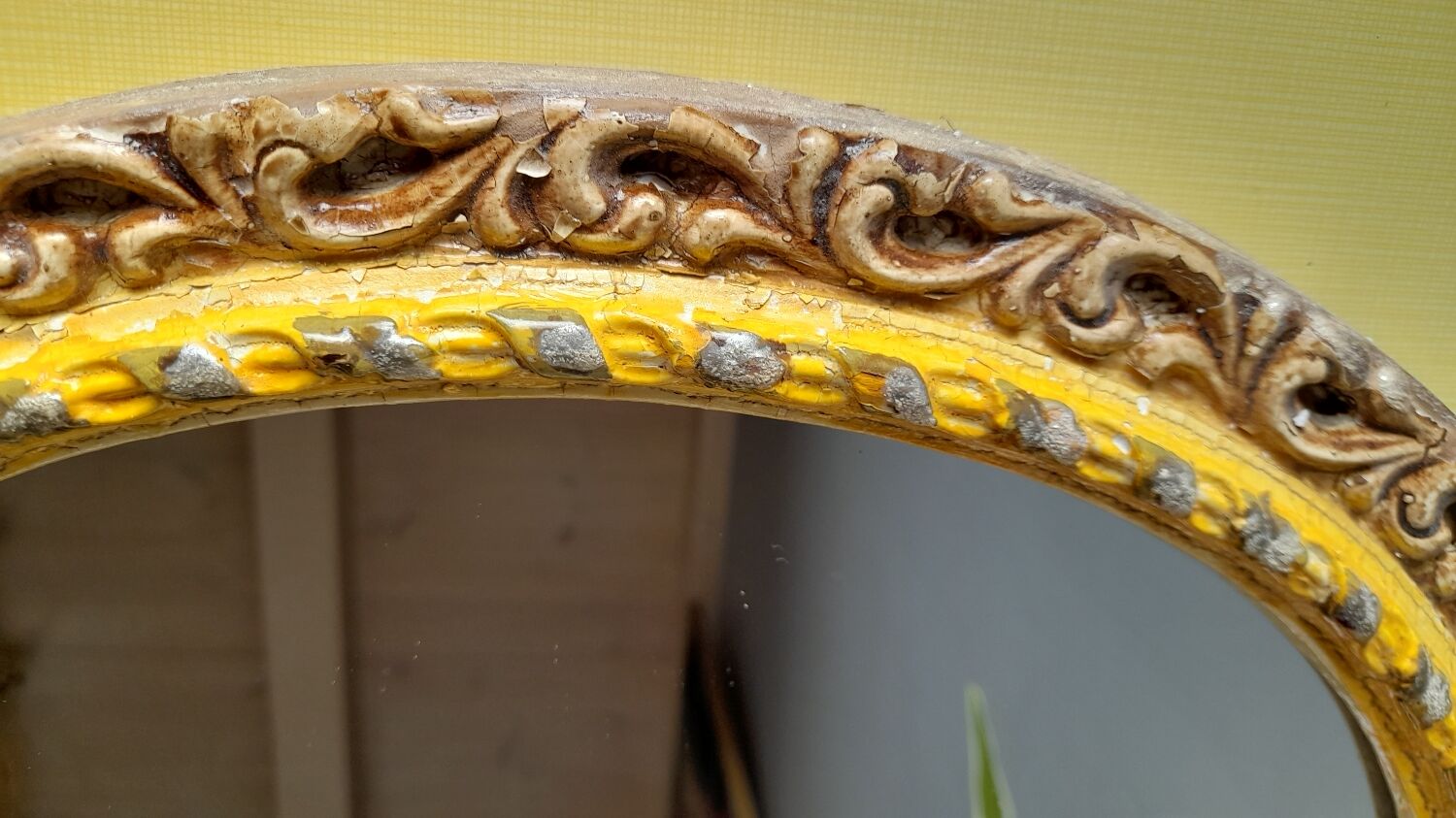 Antique stucco mirror