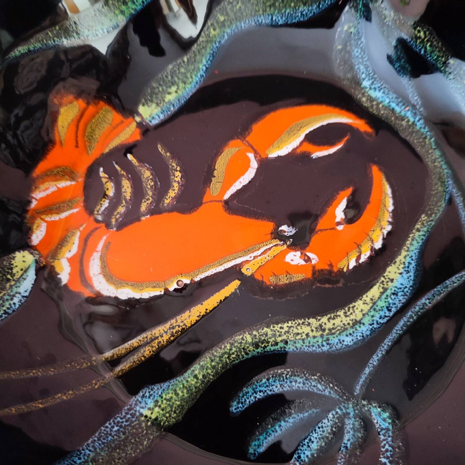 Salad bowl signed G. Fourmaintraux