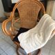 Vintage rattan and cane swivel armchair (1970s/80s) -