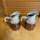 Pair of vintage revol barrel-shaped ceramic jugs 0.25l
