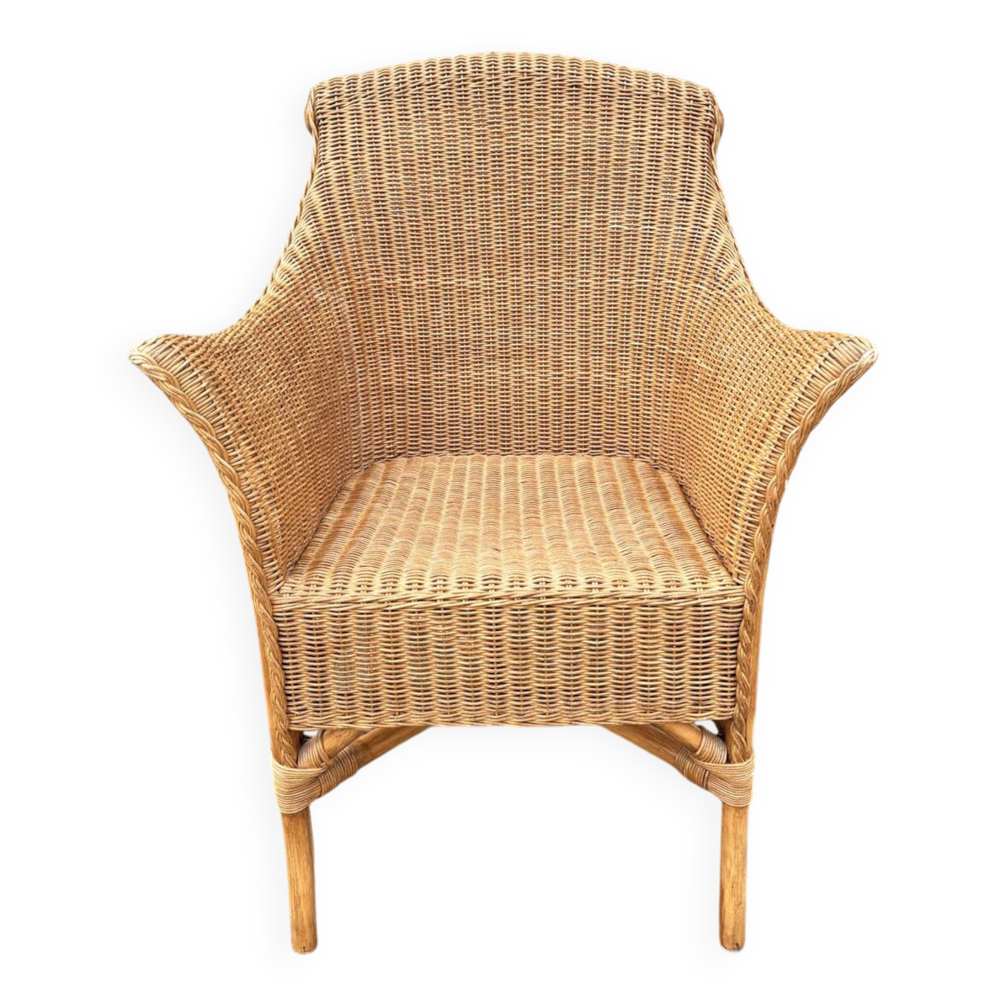 Wicker and rattan armchair – the splendour of vintage, 60s - 80s
