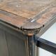 Vitrine antique, armoire suspendue, bois de pin, noir mat