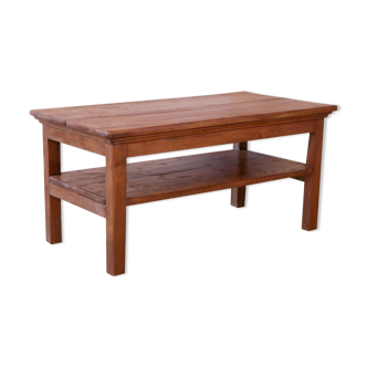 Old burmese teak coffee table with double top