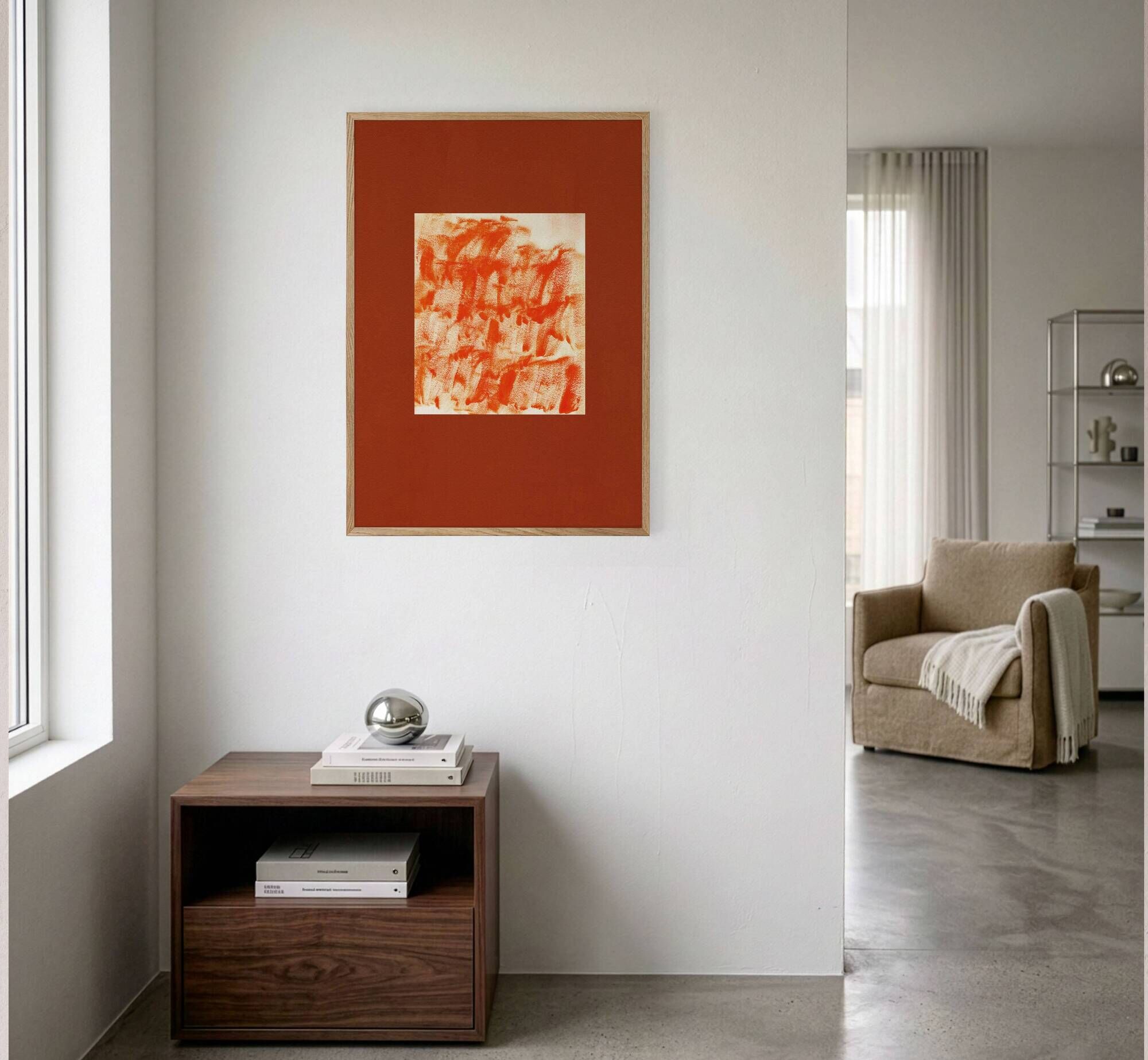 Abstract art poster based on a painting signed Eawy.