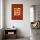 Abstract art poster based on a painting signed Eawy.