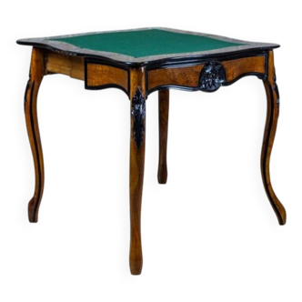 Antique Louis Philippe Walnut Game Table, 1890s