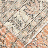 Tapis floral orange vintage, 340x85cm