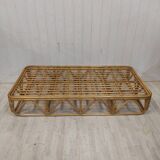 Banquette lit daybed en rotin 90x190