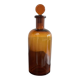 Small amber glass bottle