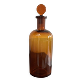 Small amber glass bottle