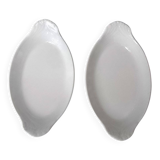 Pillivuyt Oval Au Gratin White Baking Dishes Porcelain-set 2