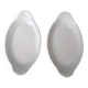 Plats de cuisson porcelaine-set 2 Pillivuyt oval au gratin blanc