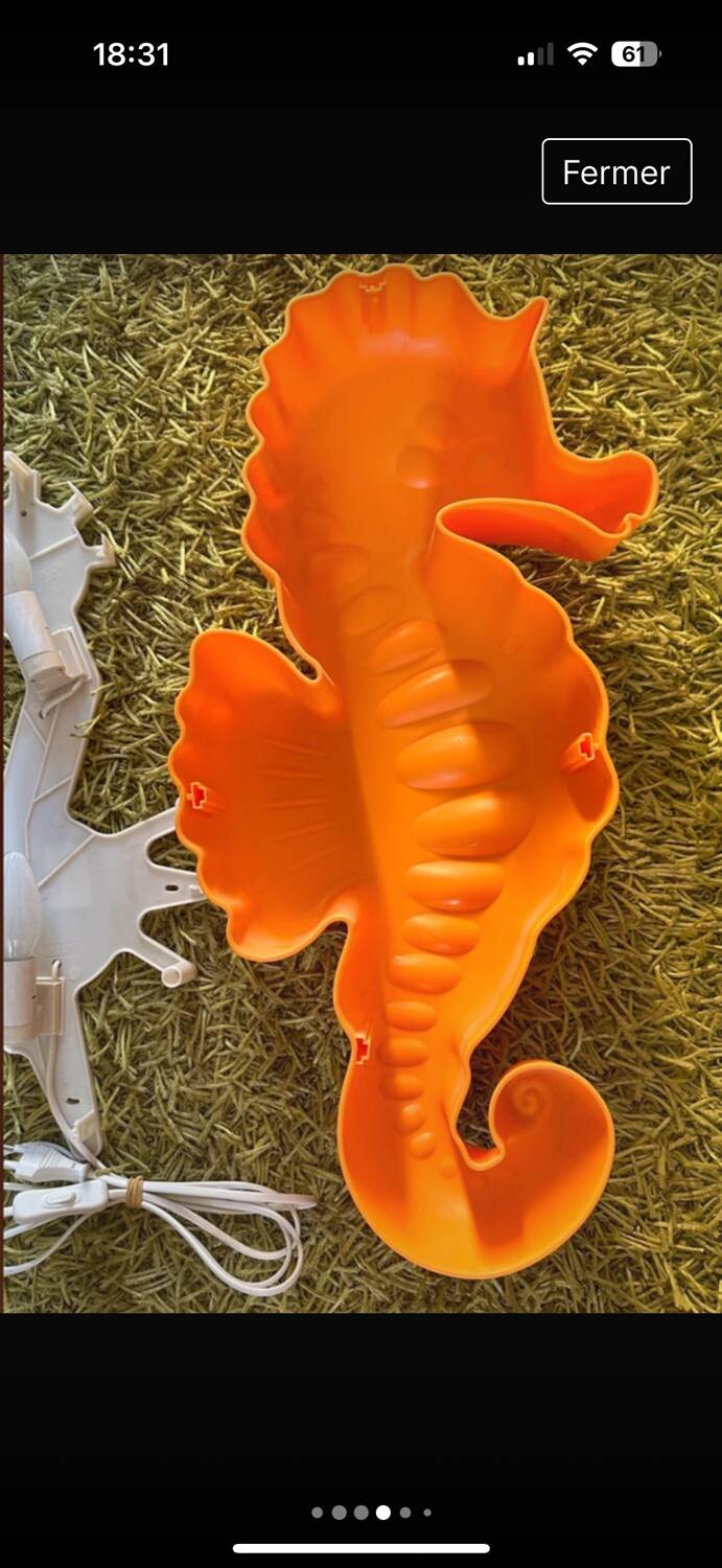 Seahorse wall light H 60 cm approximately