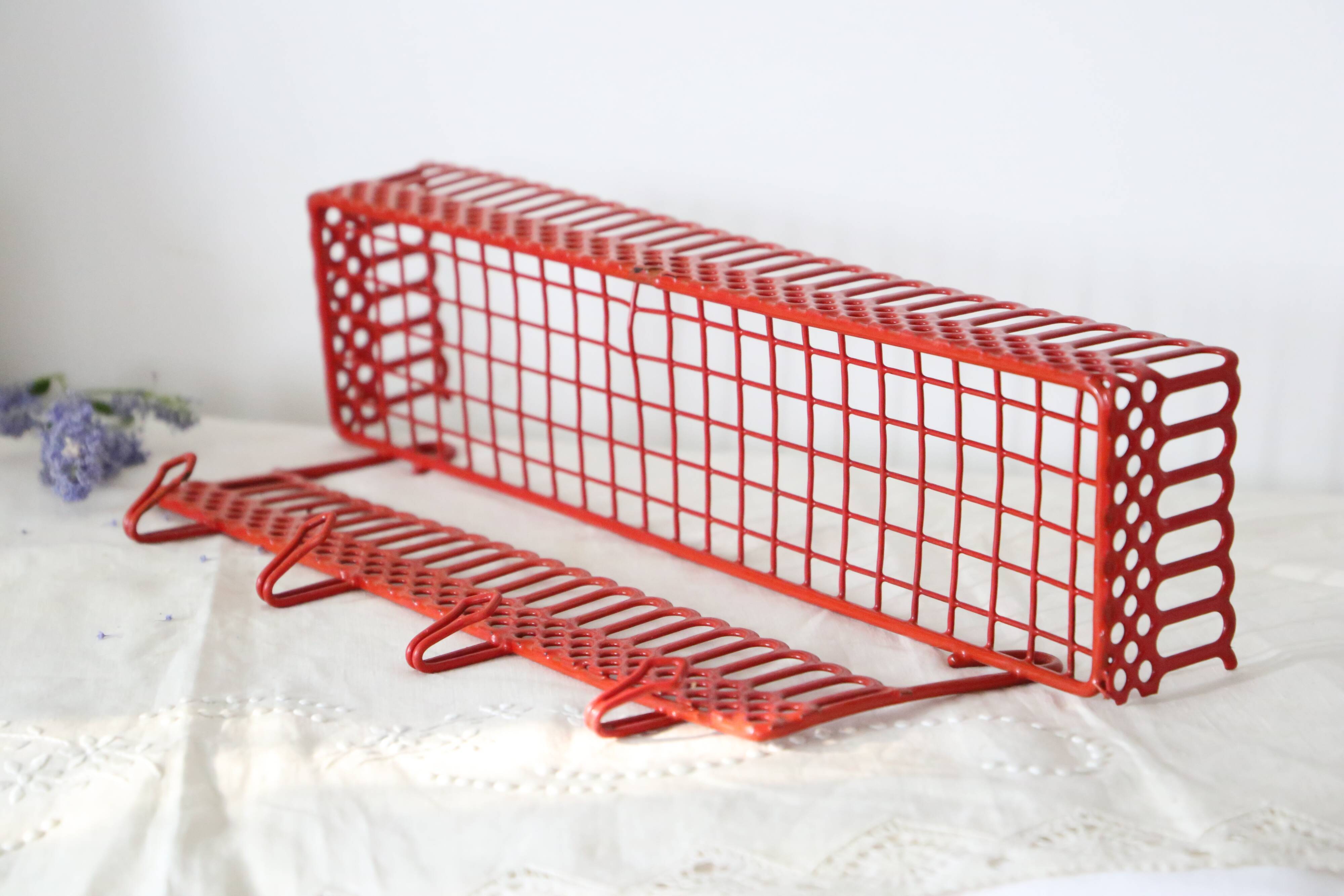 Wall shelf, vintage metal