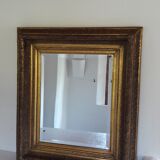 Miroir ancien bois doré style Napoléon lll