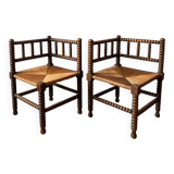 Beaded corner chairs armchairs