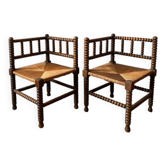 Beaded corner chairs armchairs