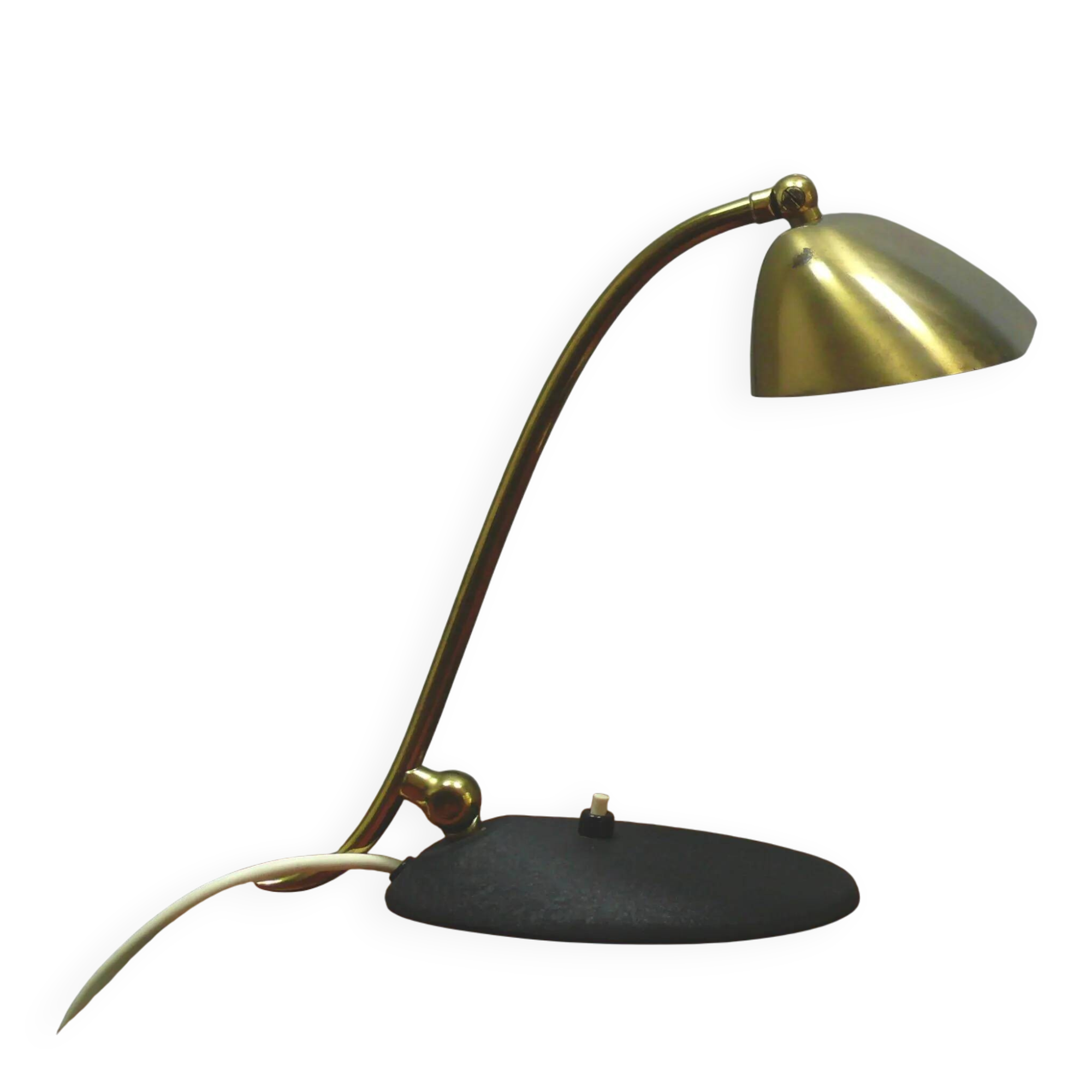 Lampe de piano vintage, laiton, années 1960, JBS