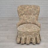 1970s, Danish easy side chair, original very good condition, floral furniture velour.