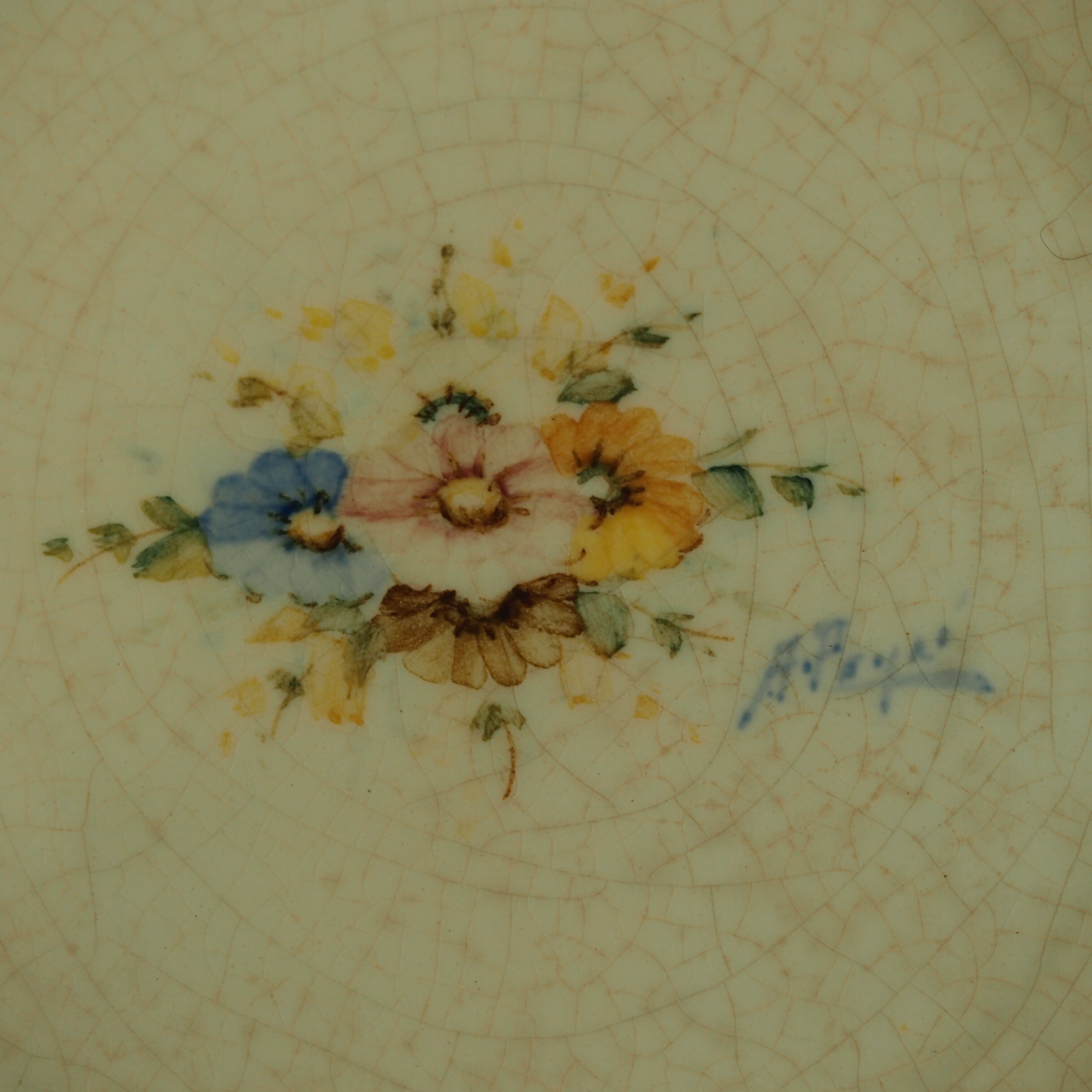 Pair of ceramic plates signed Antonio Peyro